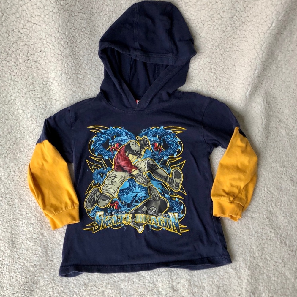 ⭐️4/$20⭐️ Skate Dragon Long Sleeve Hooded Shirt